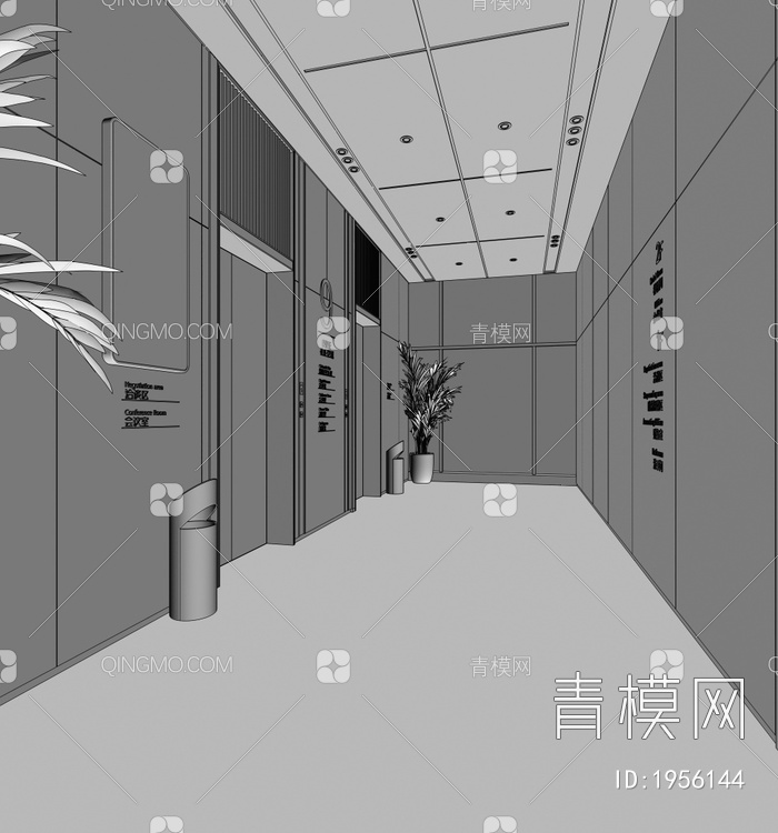 电梯间3D模型下载【ID:1956144】