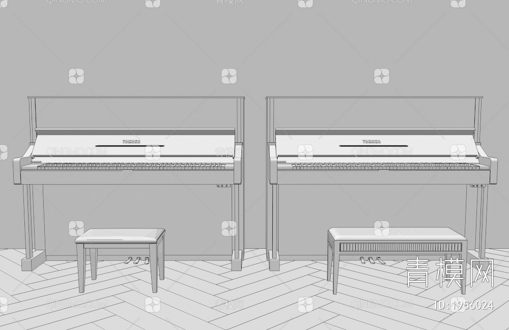 钢琴3D模型下载【ID:1956024】