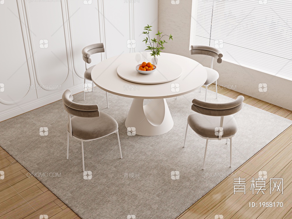 餐桌椅组合3D模型下载【ID:1958170】