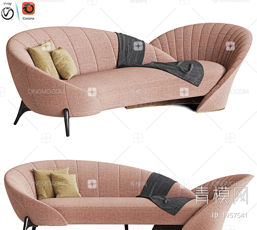 Presence 弧形沙发3D模型下载【ID:1957541】