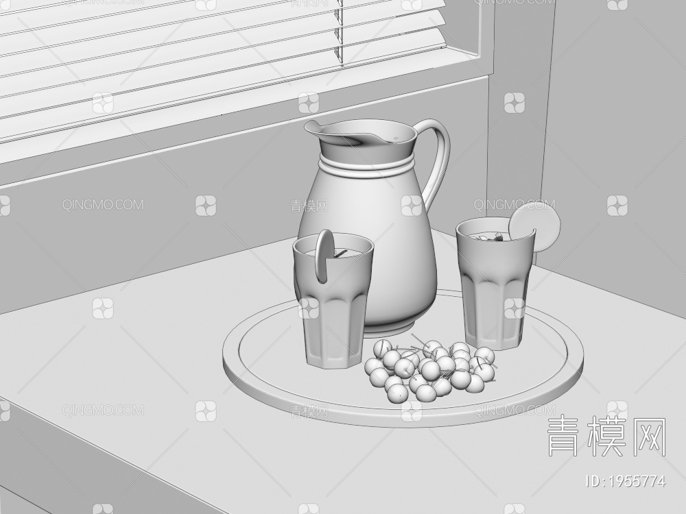 水杯食物饮料，摆件3D模型下载【ID:1955774】