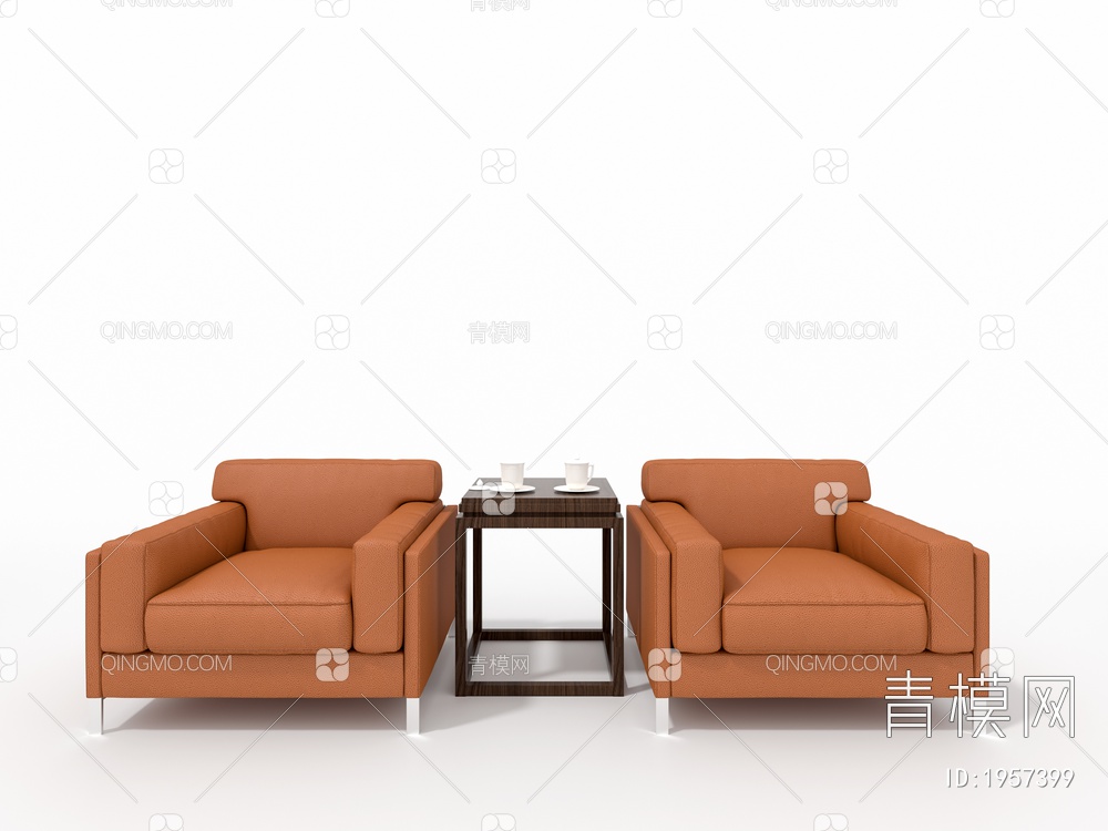 行政沙发 接待沙发 沙发组合3D模型下载【ID:1957399】