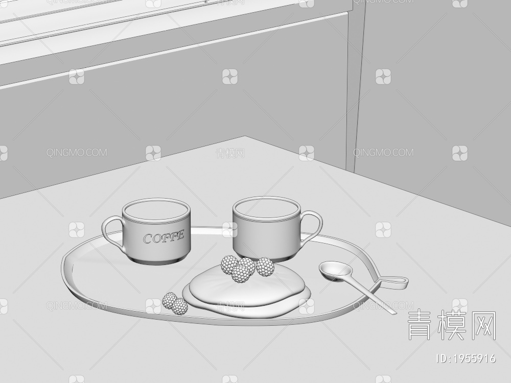 咖啡，食物饮料3D模型下载【ID:1955916】