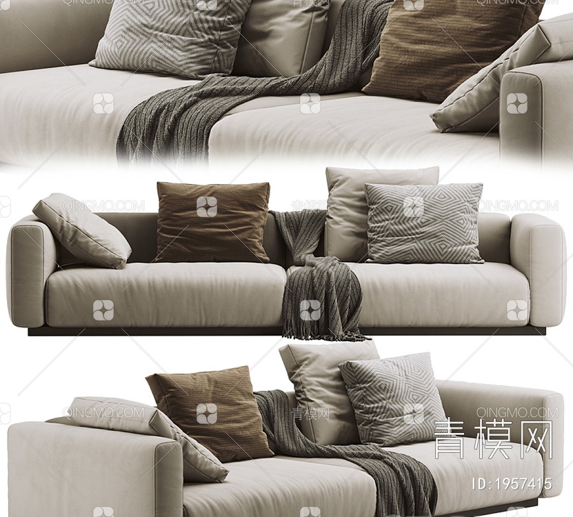 Flexform Lario 沙发3D模型下载【ID:1957415】
