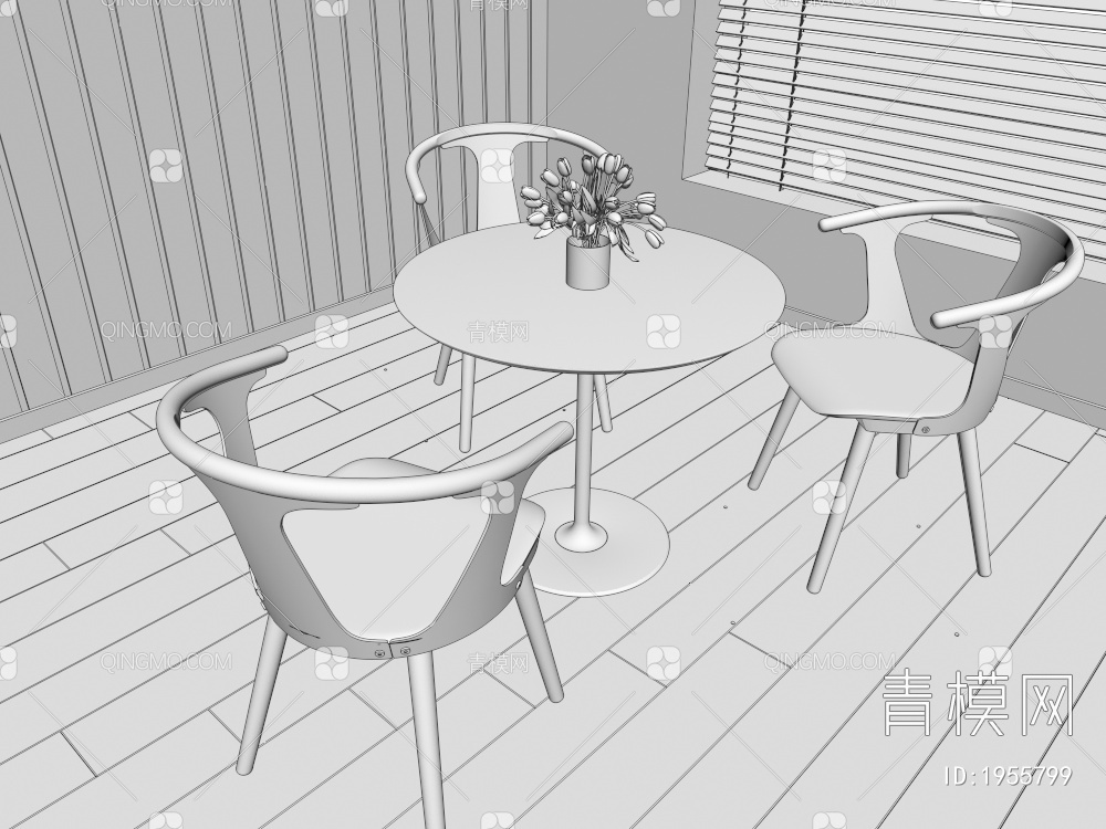 休闲桌椅3D模型下载【ID:1955799】