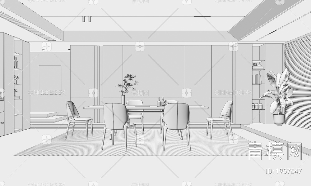 餐厅3D模型下载【ID:1957547】