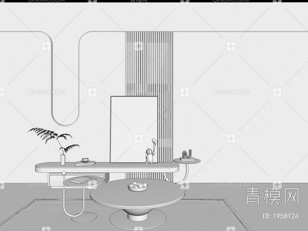 电视柜3D模型下载【ID:1958124】