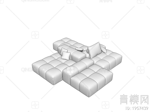 多人沙发3D模型下载【ID:1957439】
