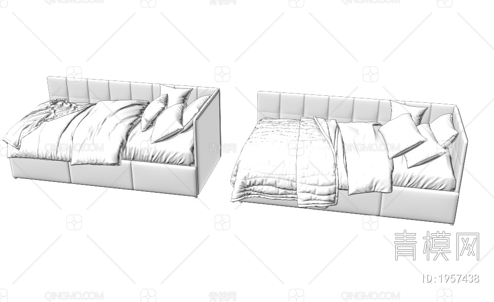 沙发床3D模型下载【ID:1957438】