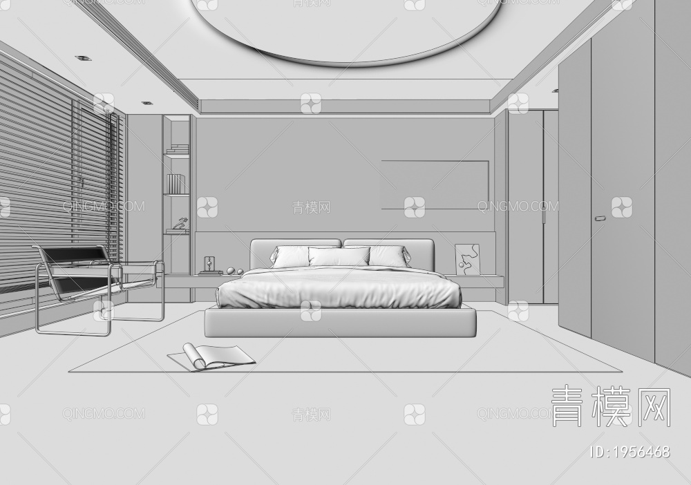 卧室3D模型下载【ID:1956468】