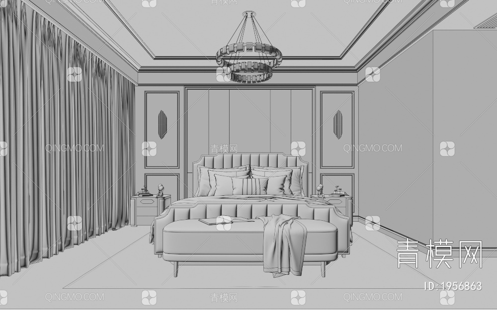 卧室3D模型下载【ID:1956863】