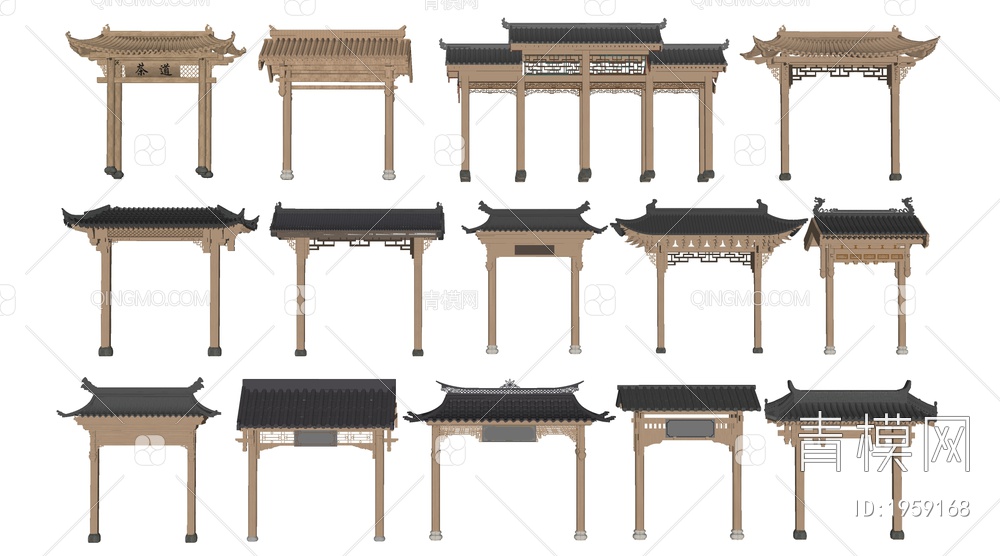 古建门头SU模型下载【ID:1959168】