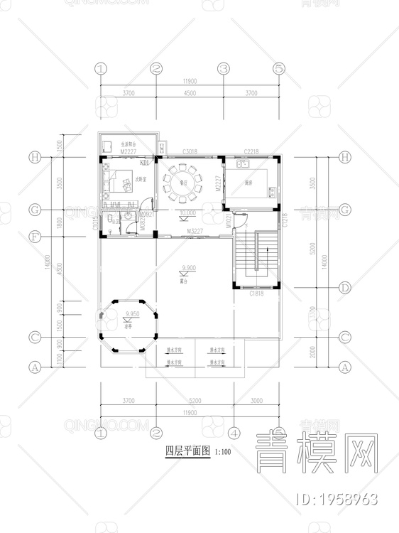 别墅平立面方案图纸【ID:1958963】