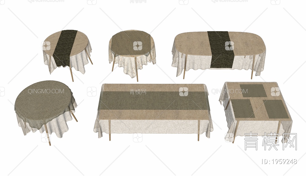 桌垫 餐垫SU模型下载【ID:1959248】