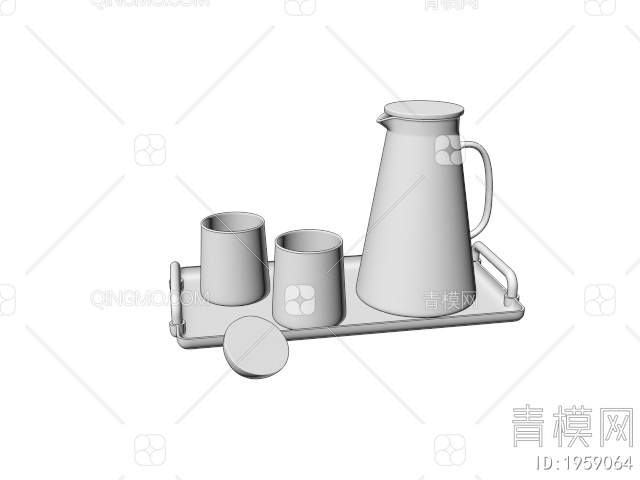 茶具，水果茶3D模型下载【ID:1959064】