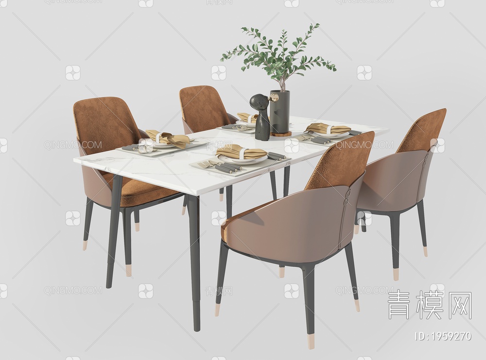 餐桌椅3D模型下载【ID:1959270】