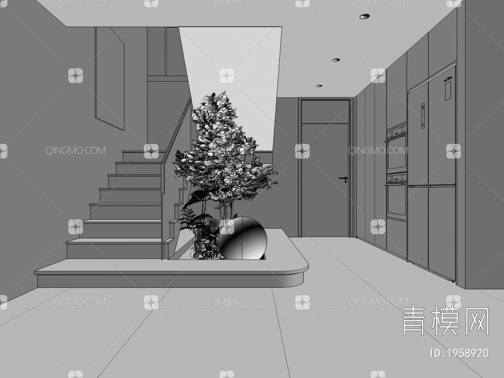 楼梯间3D模型下载【ID:1958920】