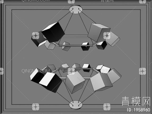 多头吊灯3D模型下载【ID:1958960】