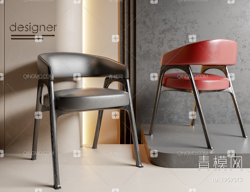 餐椅3D模型下载【ID:1959313】