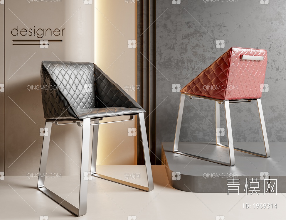 餐椅3D模型下载【ID:1959314】