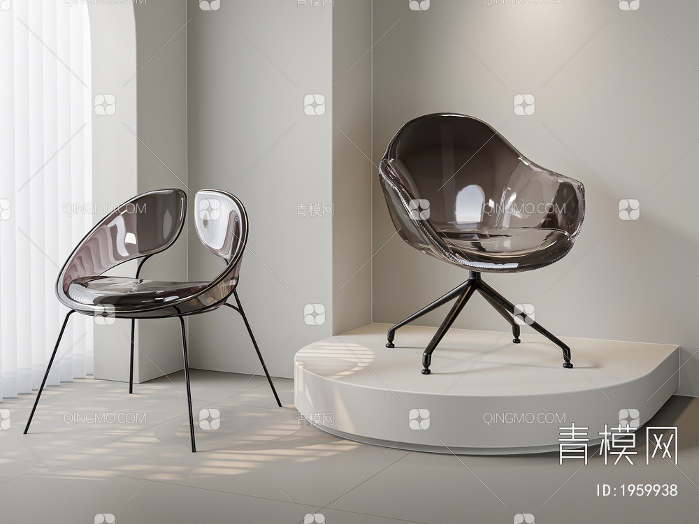 亚克力单椅3D模型下载【ID:1959938】