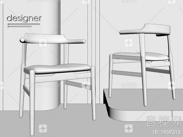 餐椅3D模型下载【ID:1959315】
