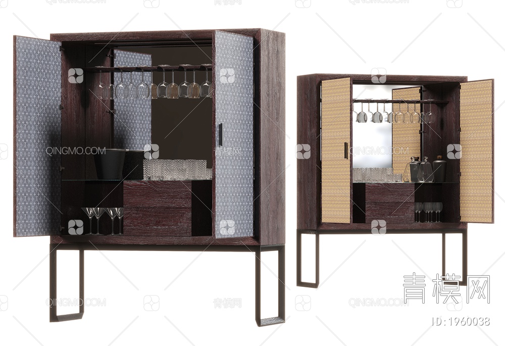 酒水柜 柜子3D模型下载【ID:1960038】