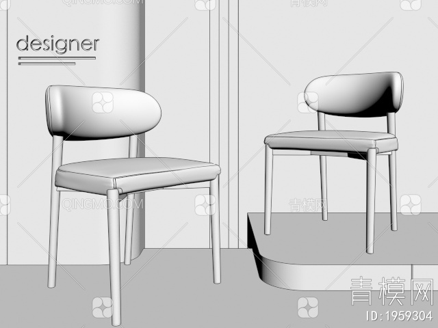 餐椅3D模型下载【ID:1959304】