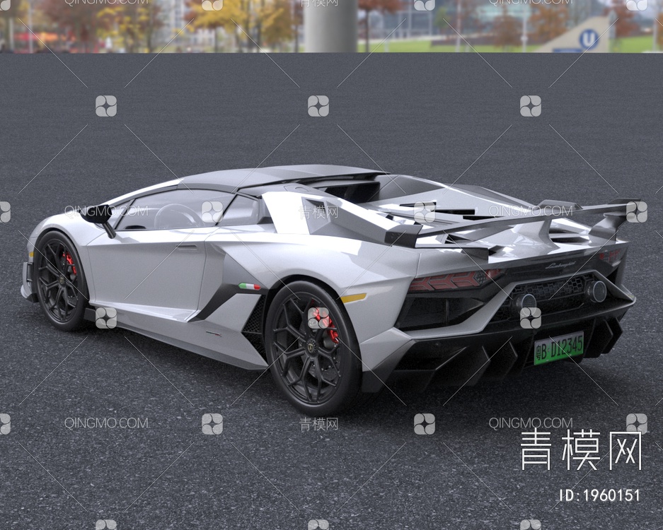 2022款兰博基尼AventadorSVJ超跑车3D模型下载【ID:1960151】