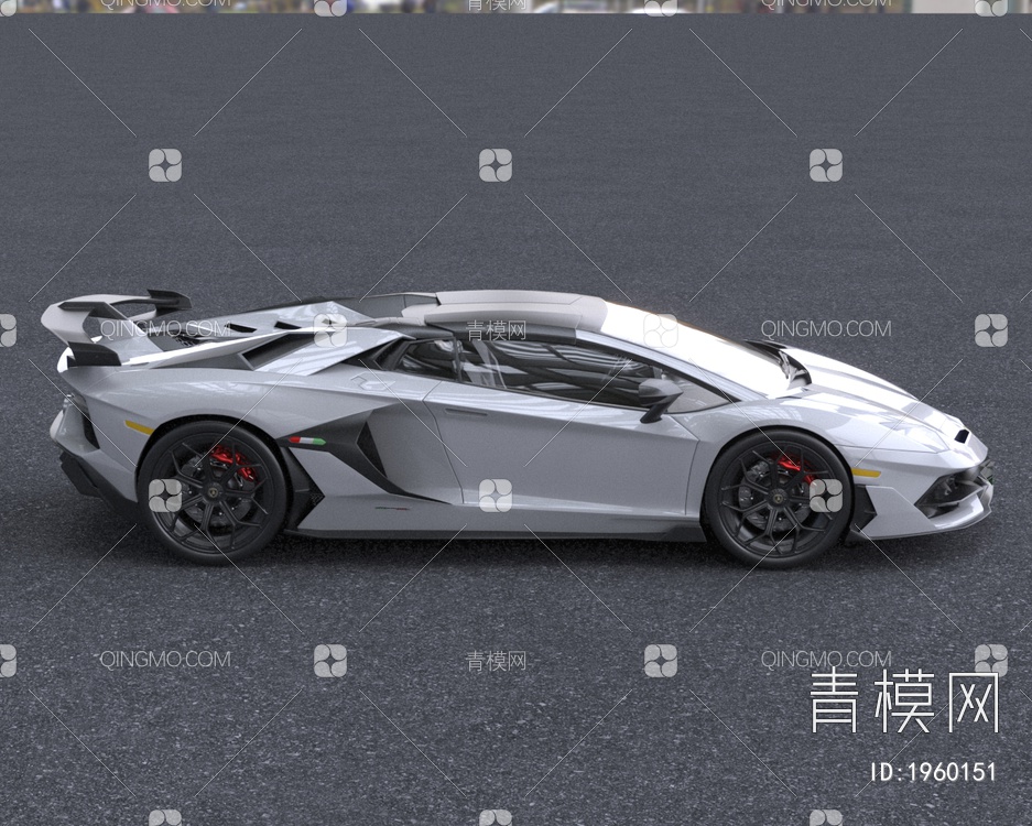 2022款兰博基尼AventadorSVJ超跑车3D模型下载【ID:1960151】