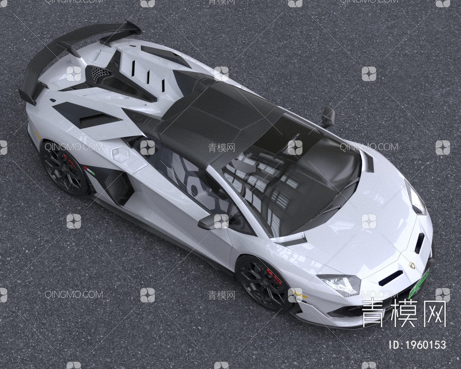2022款兰博基尼AventadorSVJ超跑车3D模型下载【ID:1960153】