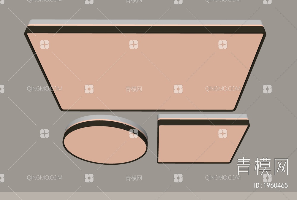 吸顶灯SU模型下载【ID:1960465】