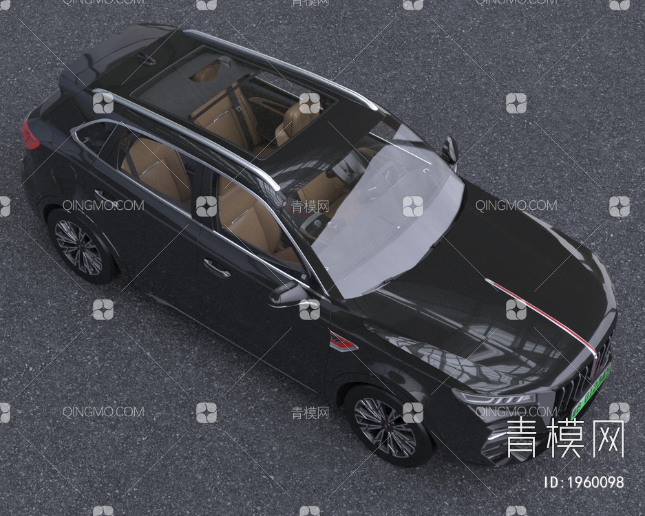 2024款红旗HS5汽车低配版3D模型下载【ID:1960098】