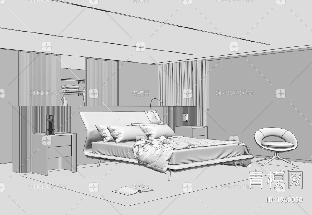 Minotti 米洛提 卧室3D模型下载【ID:1960030】