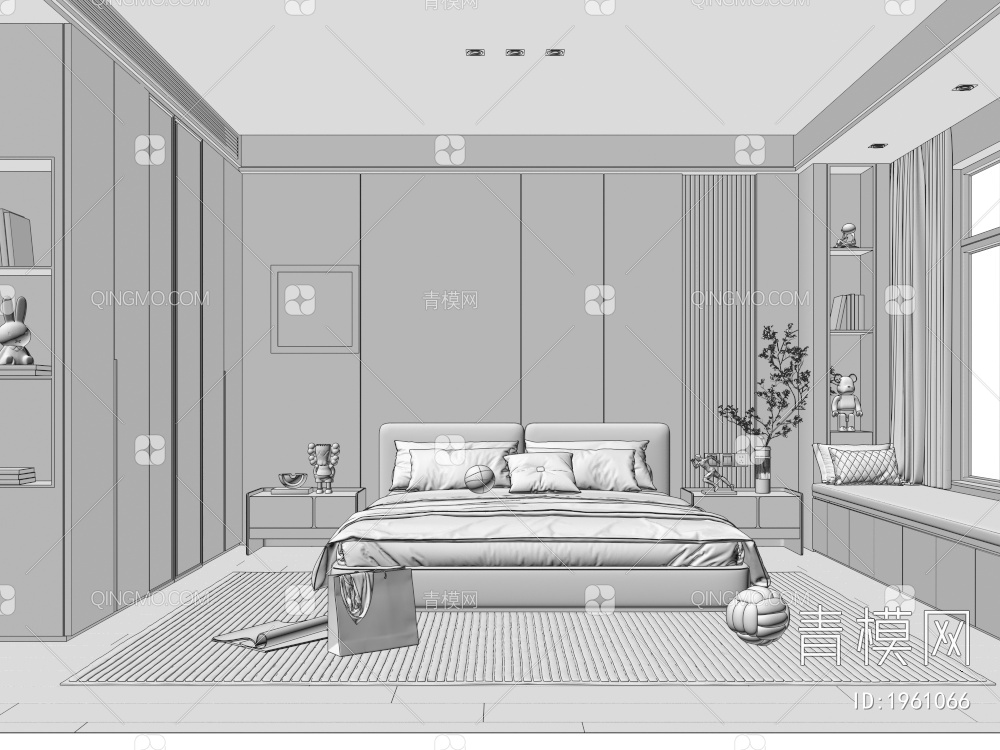 家居卧室3D模型下载【ID:1961066】