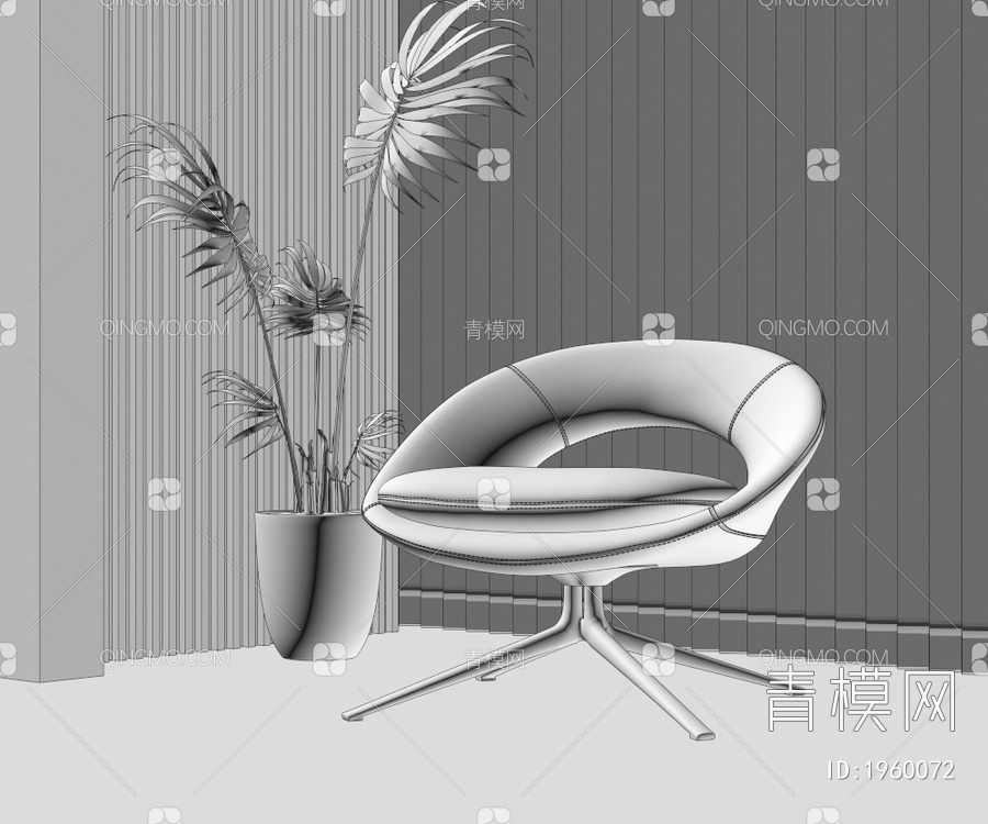 休闲椅3D模型下载【ID:1960072】