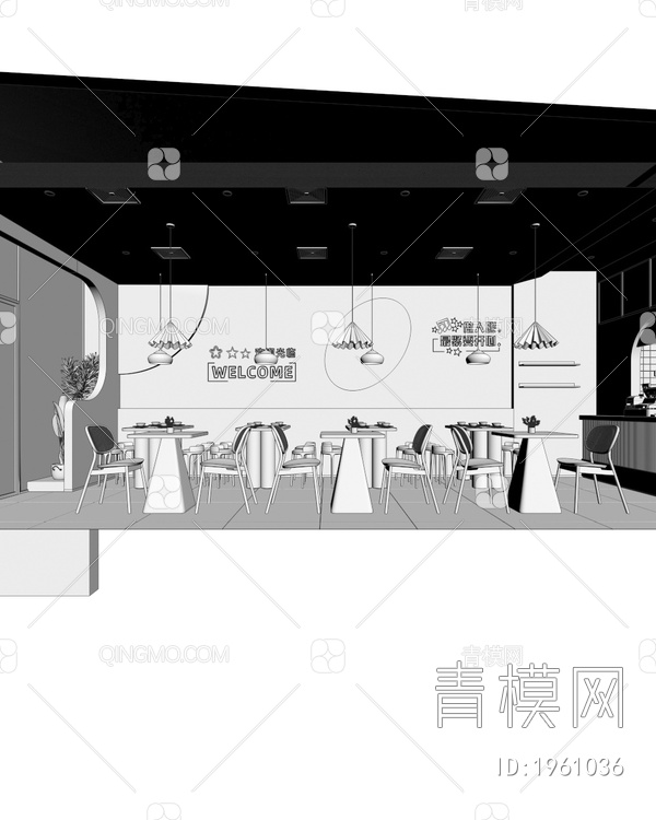 中餐厅3D模型下载【ID:1961036】