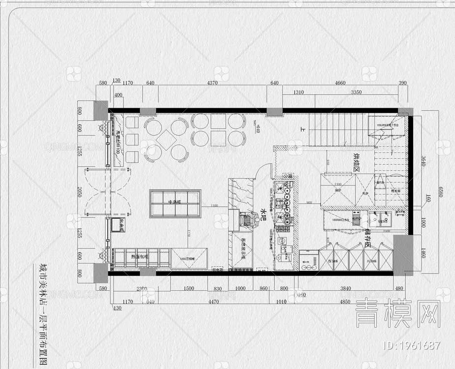 蛋糕面包店CAD【ID:1961687】