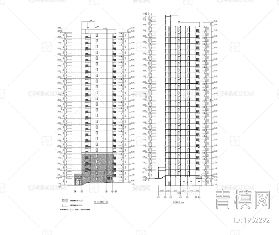 高层住宅建筑CAD图纸【ID:1962292】