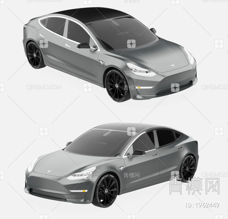 交通 工具 特斯拉mode3汽车3D模型下载【ID:1962449】