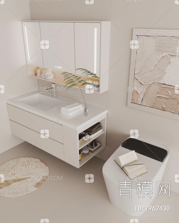 浴室柜3D模型下载【ID:1962430】