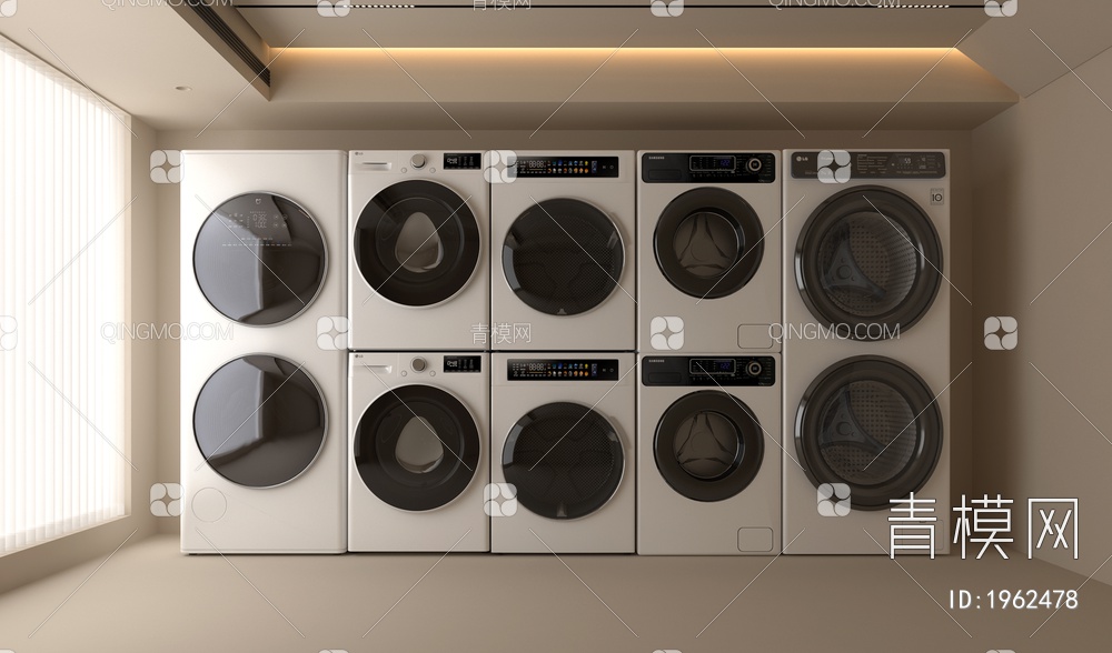 洗衣机3D模型下载【ID:1962478】