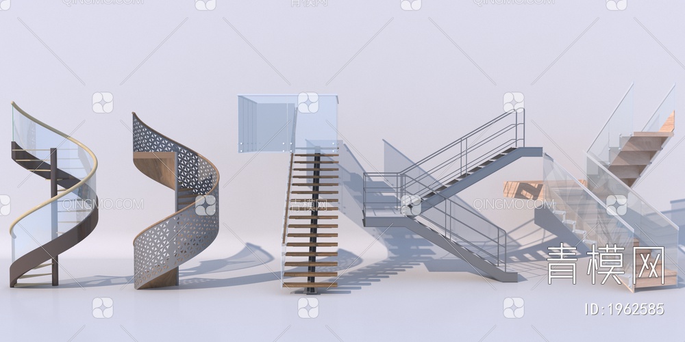 楼梯组合3D模型下载【ID:1962585】