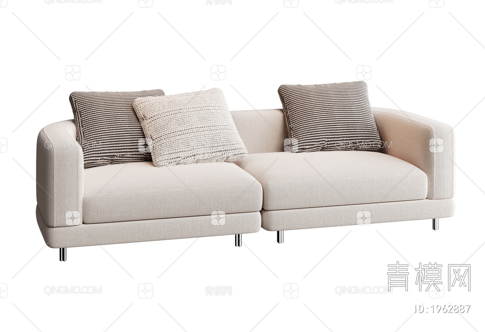 双人沙发3D模型下载【ID:1962887】
