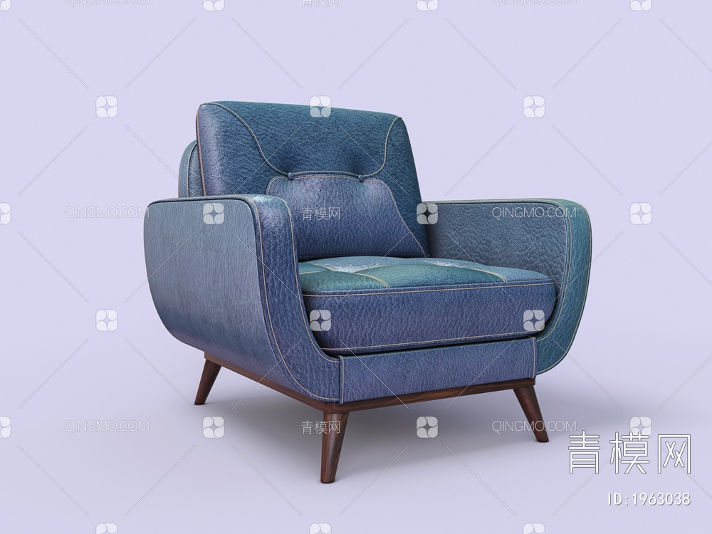 单人休闲沙发3D模型下载【ID:1963038】