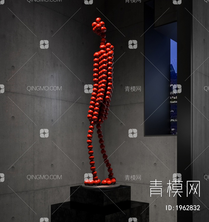 网红雕塑摆件3D模型下载【ID:1962832】