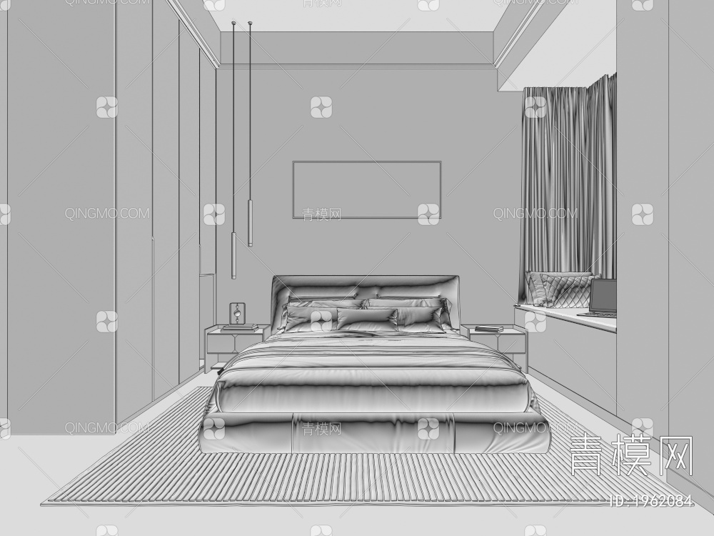 家居卧室3D模型下载【ID:1962084】