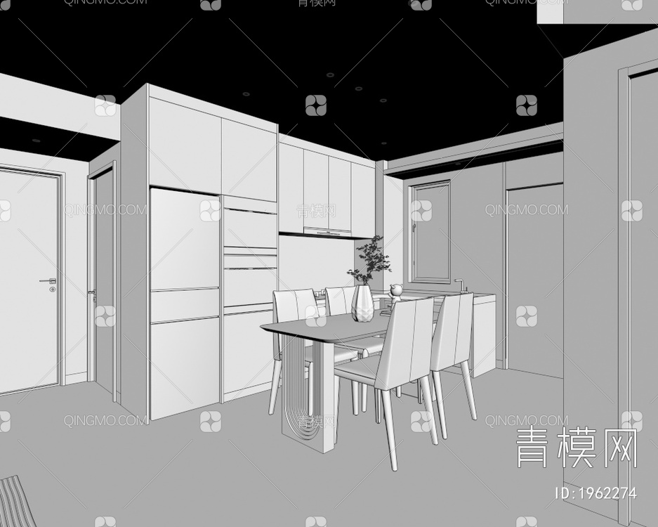 客餐厅3D模型下载【ID:1962274】