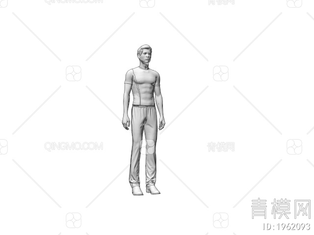 雕塑 男士模特3D模型下载【ID:1962093】