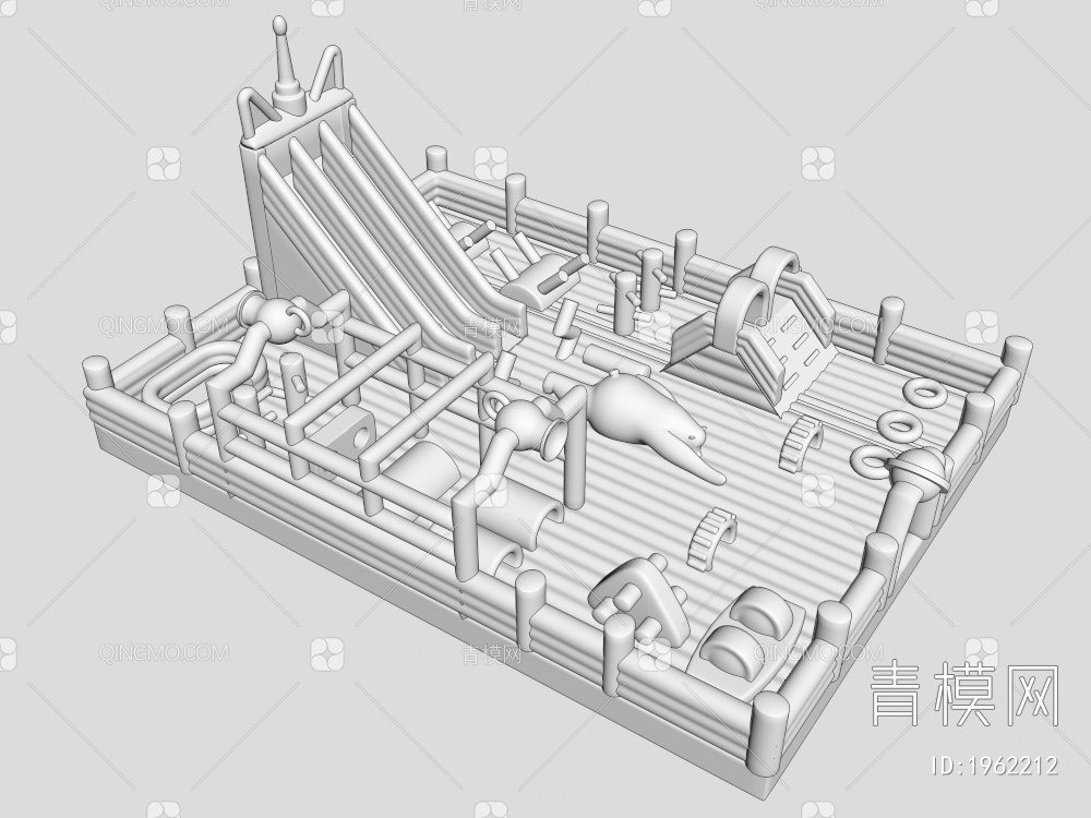充气城堡，淘气堡3D模型下载【ID:1962212】